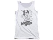 Trevco Mighty Mouse Mighty Sketch Juniors Tank Top White Extra Large