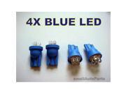 SmallAutoParts Blue T10 4 Led Bulbs Set Of 4
