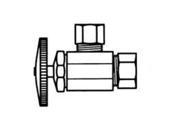 Plumb Pak PP123PCLF Angle Water Supply Line Valves Nom. Compression x O D 0.5 x 0.25 In.