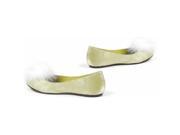 ELLIE SHOES 179254 7 White Satin with Marabou Tinker Adult Shoes
