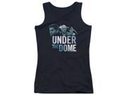 Trevco Under The Dome Character Art Juniors Tank Top Black Small