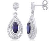 Doma Jewellery SSEZ710B Sterling Silver Earrings With Cubic Zirconia 3.7g.