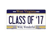 Smart Blonde LP 6523 Class Of 17 West Virginia Novelty Metal License Plate