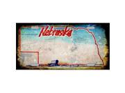 Smart Blonde LP 8144 Nebraska State Background Rusty Novelty Metal License Plate