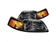 ANZO 121041 Ford Mustang 99 04 Crystal Headlights Clear