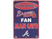 Smart Blonde P 2091 Atlanta Braves Man Cave Metal Novelty Parking Sign