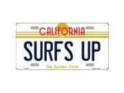 Smart Blonde LP 4903 Surfs Up California Novelty Metal License Plate