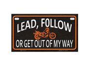 Smart Blonde MP 1011 Lead Follow Or Get Out Metal Novelty Motorcycle License Plate