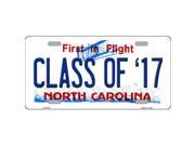 Smart Blonde LP 6492 Class Of 17 North Carolina Novelty Metal License Plate