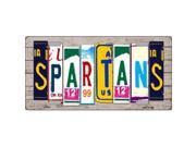 Smart Blonde LP 7947 Spartans Wood License Plate Art Novelty Metal License Plate