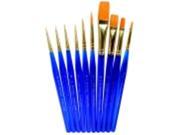 Royal Brush Light Weight Ultra Short Brush Set Assorted Size Translucent Blue Set 10
