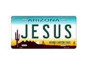 Smart Blonde LP 4263 Jesus Arizona Novelty State Background Metal License Plate