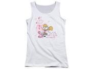 Trevco Dexters Laboratory Roses Are Red Juniors Tank Top White Small