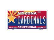 Smart Blonde LP 1815 Arizona Centennial Cardinals Metal Novelty License Plate