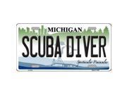 Smart Blonde LP 6130 Scuba Diver Michigan Metal Novelty License Plate