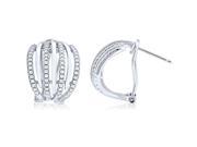 Doma Jewellery SSEZ814 Sterling Silver Earrings With Micro Set CZ 5.2 g.