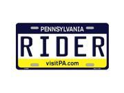Smart Blonde LP 6080 Rider Pennsylvania State Background Novelty Metal License Plate