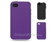 DreamWireless IP HESCRIP4VZBK PP iPhone 4 High End Hybrids Black Skin Plus Purple Rubber