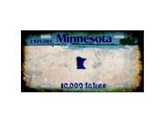 Smart Blonde LP 8140 Minnesota State Background Rusty Novelty Metal License Plate