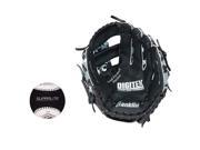 Franklin Sports 22839 9.5 in. RTP Teeball Performance Gloves And Ball Combo Black White Right Handed Thrower