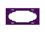 Smart Blonde LP 5321 Purple Black Anchor Print With Scallop Center Metal Novelty License Plate