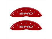 MGP Caliper Covers 10222SSHORD SHO Red Caliper Covers Engraved Front Rear Set of 4