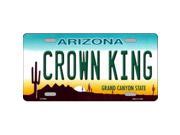CROWN KING Arizona State Background Aluminum License Plate SB LP2892