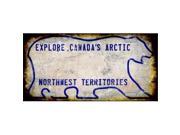 Smart Blonde LP 8180 Northwest Territories Background Rusty Novelty Metal License Plate