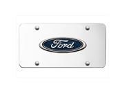 AUTO GOLD FORCC Ford Logo On Chrome License Plate