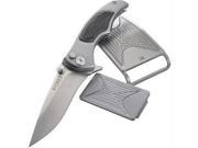 Columbia River Knife and Tool 5270SET Tighecoon Knife Money Clip and Belt Buckle Gift Set