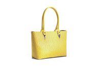 Bravo Handbags B50 7316Y Natasha Yellow Micro Print Tote