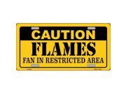 Smart Blonde LP 2670 Caution Flames Metal Novelty License Plate