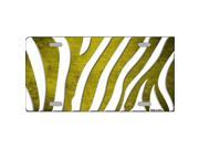 Smart Blonde LP 6922 Yellow White Zebra Oil Rubbed Metal Novelty License Plate