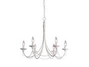Artcraft Lighting AC1486AW Wrought Iron 25 in. x 23 in. 6 Light Chandelier Antique White