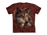 The Mountain 1038300 Forest Wolves T Shirt Small