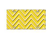 Smart Blonde LP-4954 Yellow Light Yellow Chevron Monochromatic Metal Novelty License Plate Smart Blonde LP-4954 Yellow Light Yellow Chevron Monochromatic Metal Novelty License Plate