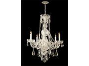 Crystorama Lighting 1115 PB CL S Traditional Crystal Collection Chandelier Polished Brass