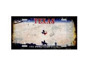 Smart Blonde LP 8160 Texas State Background Rusty Novelty Metal License Plate