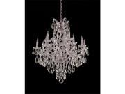 Crystorama Lighting 4413 CH CL S Maria Theresa Collection Chandelier Polished Chrome