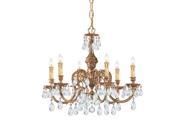 Novella Collection 2906 OB CL S Ornate Cast Brass Chandelier Accented with Swarovski Strass Crystal