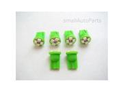 SmallAutoParts Green T10 4 Smd Led Bulbs Set Of 6