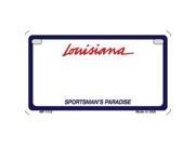 Smart Blonde MP 1112 Louisiana State Background Metal Novelty Motorcycle License Plate