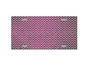 Smart Blonde LP 7147 Pink White Small Chevron Print Oil Rubbed Metal Novelty License Plate