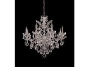 Crystorama Lighting 4409 CH CL SAQ Maria Theresa Collection Chandelier Polished Chrome