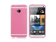 DreamWireless HEFOGHTCM7HPWT Htc M7 Foggy Case Hot Pink Tinted With White Trim