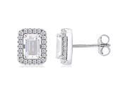 Doma Jewellery SSEZ799 Sterling Silver Earrings With Micro Set CZ 2.6 g.