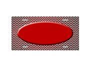 Smart Blonde LP 7169 Red White Small Chevron Oval Print Oil Rubbed Metal Novelty License Plate
