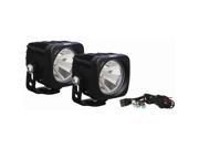 Vision X Lighting 9137926 Optimus Square Black 1 10w LED 60 Degree Flood 2 Light Kit
