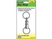 Hy Ko Products KC116 CLIP 5.5 x 2.75 in. Pull Apart Key Rings On A Clip Strip Silver Pack Of 12