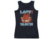 Trevco Garfield Lazy But Talented Juniors Tank Top Black Small